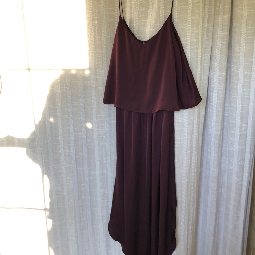 Plum Open Back Dress
